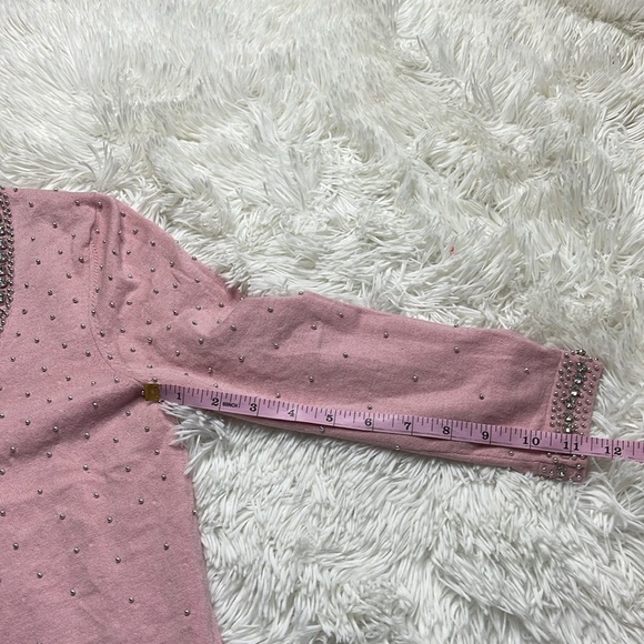 Boden Jeweled Neckline Pearl Studded Sweater - Picture 6 of 12